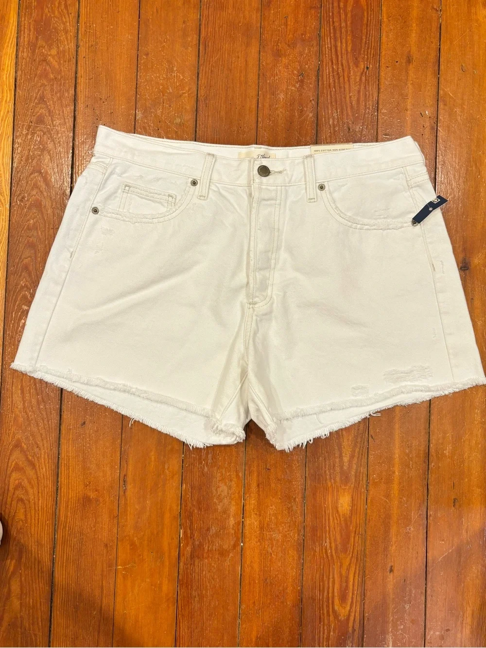 White Denim Mid Rise 90’s Baggy Non Stretch Women’s size 10 100% Cotton